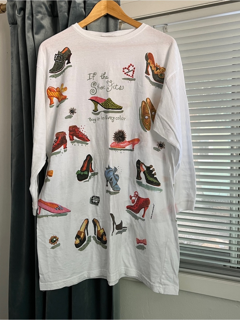 Vintage 1998 Relevant Graphic Shirt If the Shoe Fits Trending RARE Long Sleeve